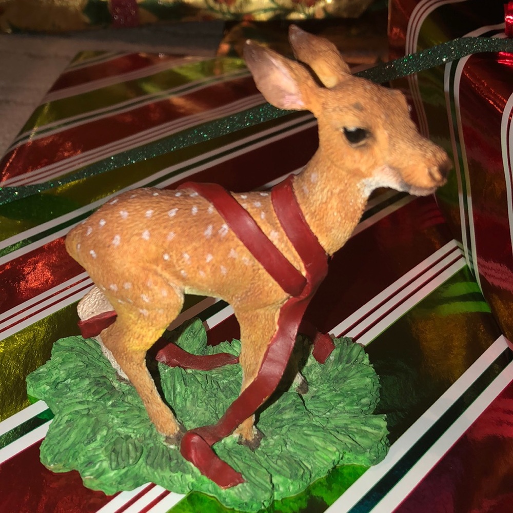 Vintage Silver Deer Christmas Animals Collection by Tom Rubel Christmas Fawn